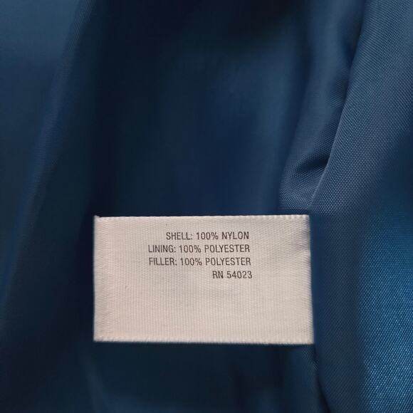 Old Navy Mens Size Large Blue Puffer Vest Jacket Poly Fill Snap Full Zip - Picture 3 of 10